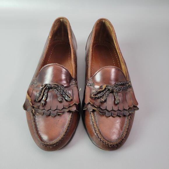 Johnston & Murphy Aragon II Kiltie Tassel Loafers Brown Mens Size 8.5 EEE - Picture 1 of 16